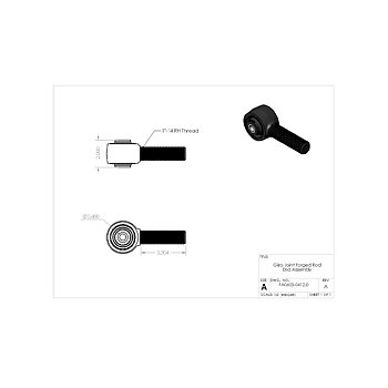 Clayton Off Road Forged Giiro Rod End Front Upper Arm 1"-14
