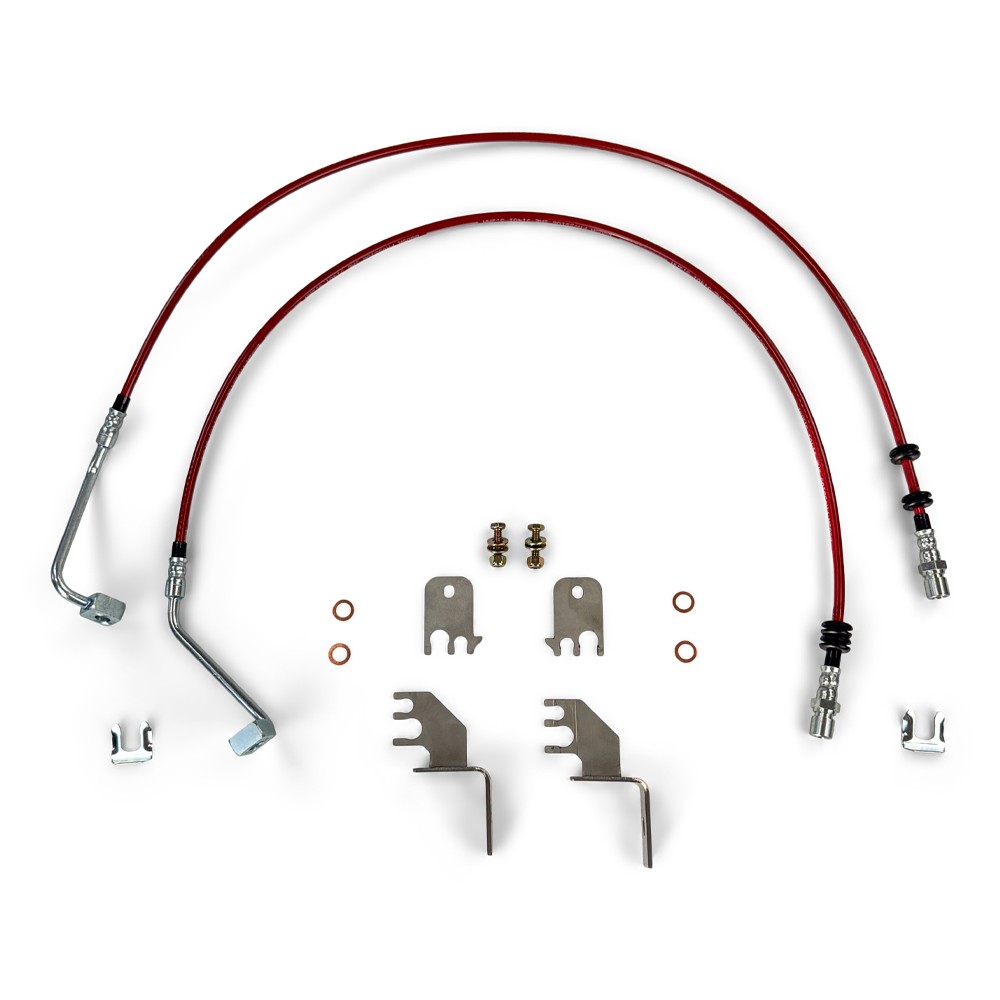 Clayton Off Road HD Front Brake Lines 36" 0-5" Lift Single-Piston Caliper - Jeep JL, JLU & JT