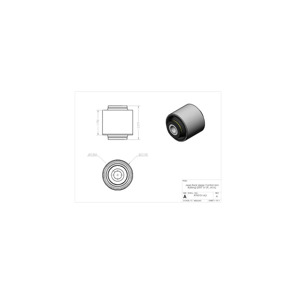 Clayton Off Road Rear Upper Control Arm Bushing - 3