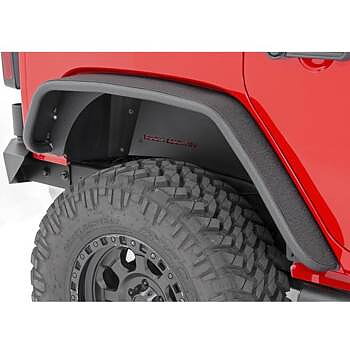 Rough Country Tubular Flat Fender Flares Front & Rear - Jeep JK & JKU