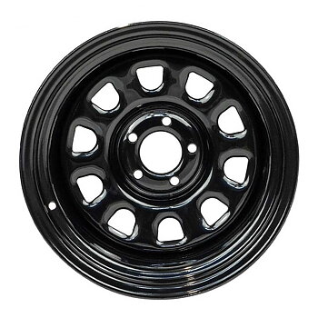 OFD Sputnik Steel Wheel 16x10 ET-44 5x114.3 Gloss Black - Jeep YJ, TJ, XJ & ZJ