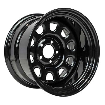 OFD Sputnik Steel Wheel 16x10 ET-44 5x114.3 Gloss Black - Jeep YJ, TJ, XJ & ZJ