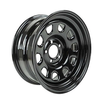OFD Sputnik Steel Wheel 16x7 ET-12 5x114.3 Gloss Black - Jeep YJ, TJ, XJ & ZJ