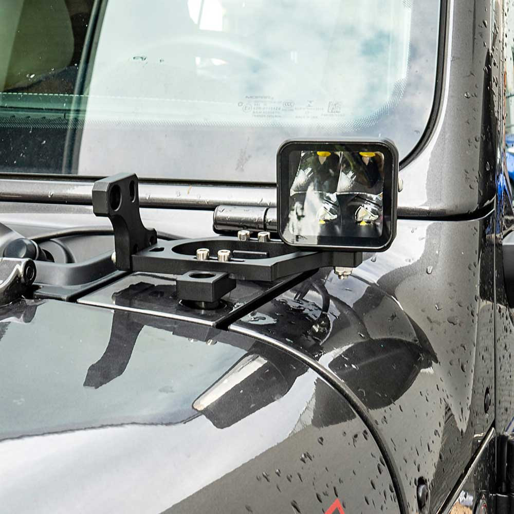 OFD Hood Light Bar Brackets - Jeep JL, JLU & JT - 3