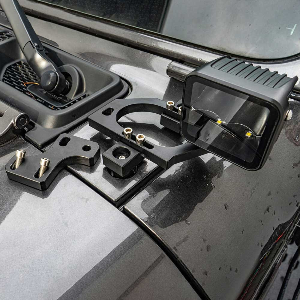 OFD Hood Light Bar Brackets - Jeep JL, JLU & JT - 4