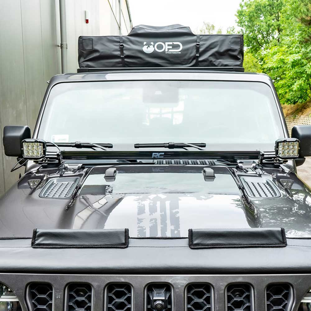 OFD Hood Light Bar Brackets - Jeep JL, JLU & JT - 9