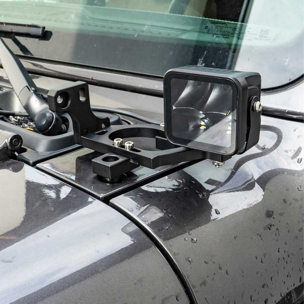 OFD Hood Light Bar Brackets - Jeep JL, JLU & JT - 2