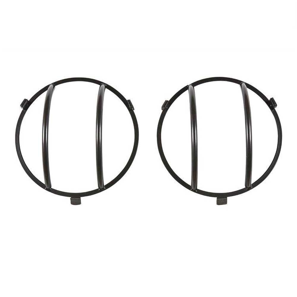 Smittybilt Front Euro Headlight Guards Black - Jeep JK & JKU