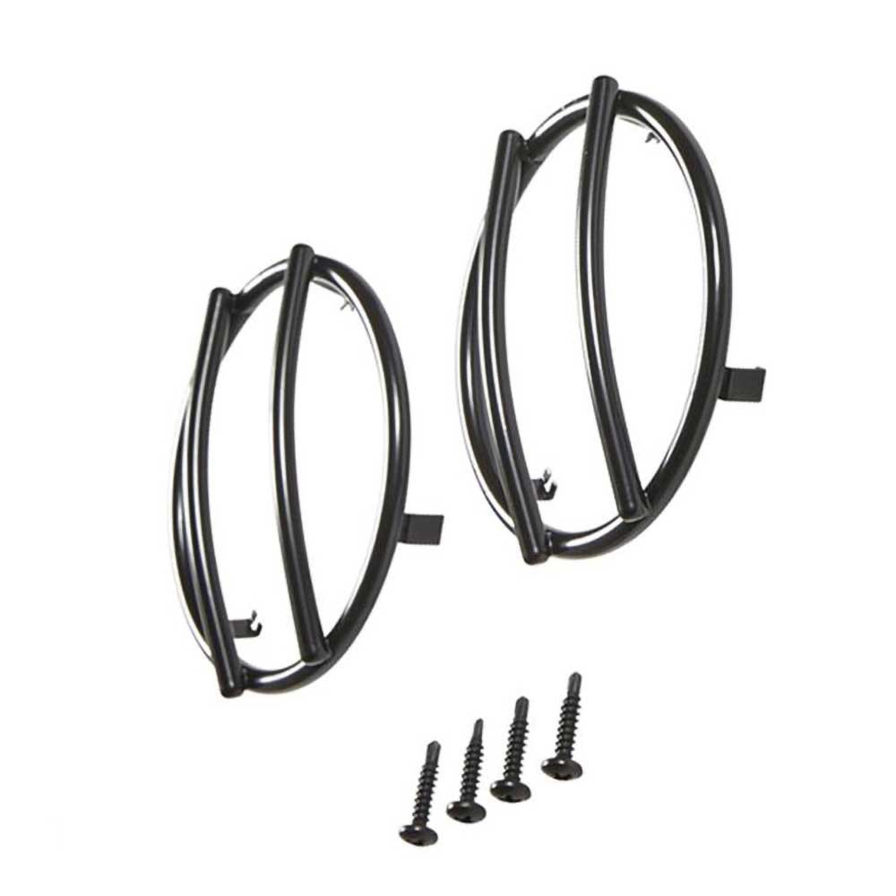 Smittybilt Front Euro Turn Signal Guards Black - Jeep JK & JKU