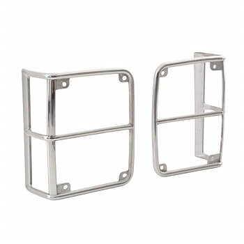 Smittybilt Tail Light Guards Polished - Jeep JK & JKU