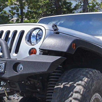 Smittybilt Side Euro Turn Signal Guards Black - Jeep JK & JKU