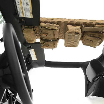 Smittybilt G.E.A.R. Overhead Console Coyote Tan - Jeep JK & JKU Soft Top