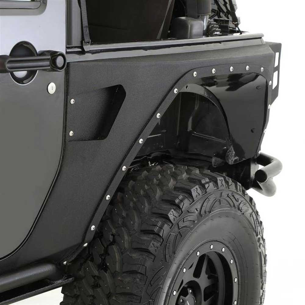 Smittybilt XRC Armor Rear Corner Guards with Fenders - Jeep JK 2 Doors - 4