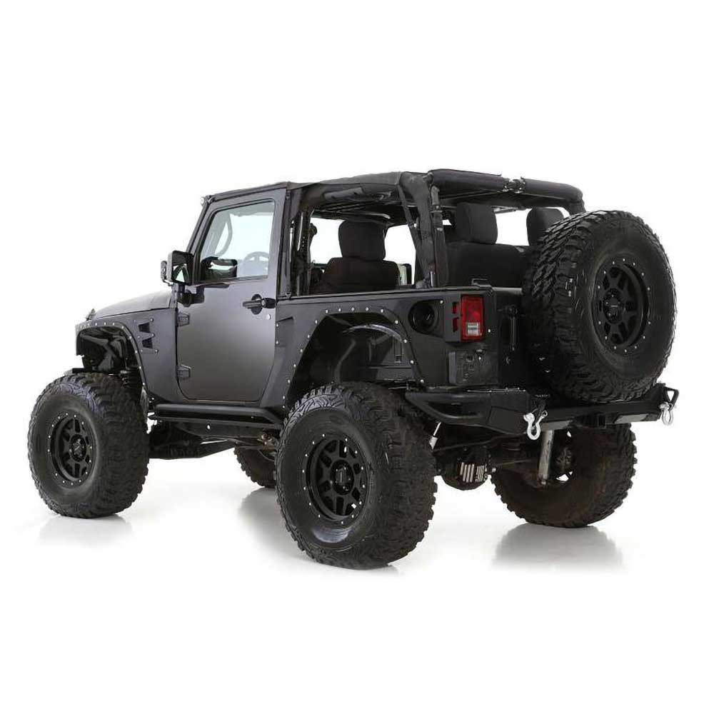 Smittybilt XRC Armor Rear Corner Guards with Fenders - Jeep JK 2 Doors - 7