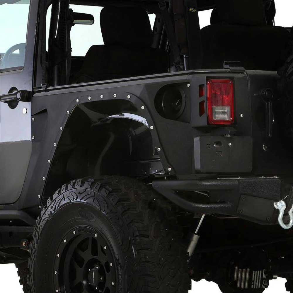 Smittybilt XRC Armor Rear Corner Guards with Fenders - Jeep JK 2 Doors - 3