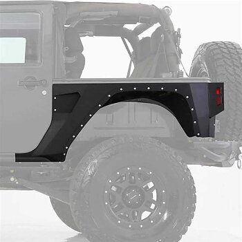 Smittybilt XRC Armor Rear Corner Guards with Fenders - Jeep JK 2 Doors