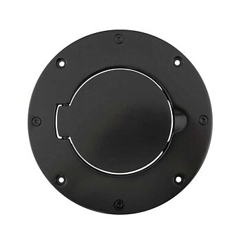 Smittybilt Aluminium Fuel Door Black - Jeep TJ & LJ