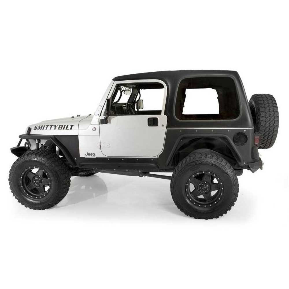 Smittybilt Aluminium Fuel Door Black - Jeep TJ & LJ - 6