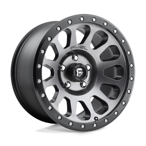 Fuel Vector 17x9" 4.5BS Matte Gunmetal Black Bead Ring - Jeep JK, JL & JT