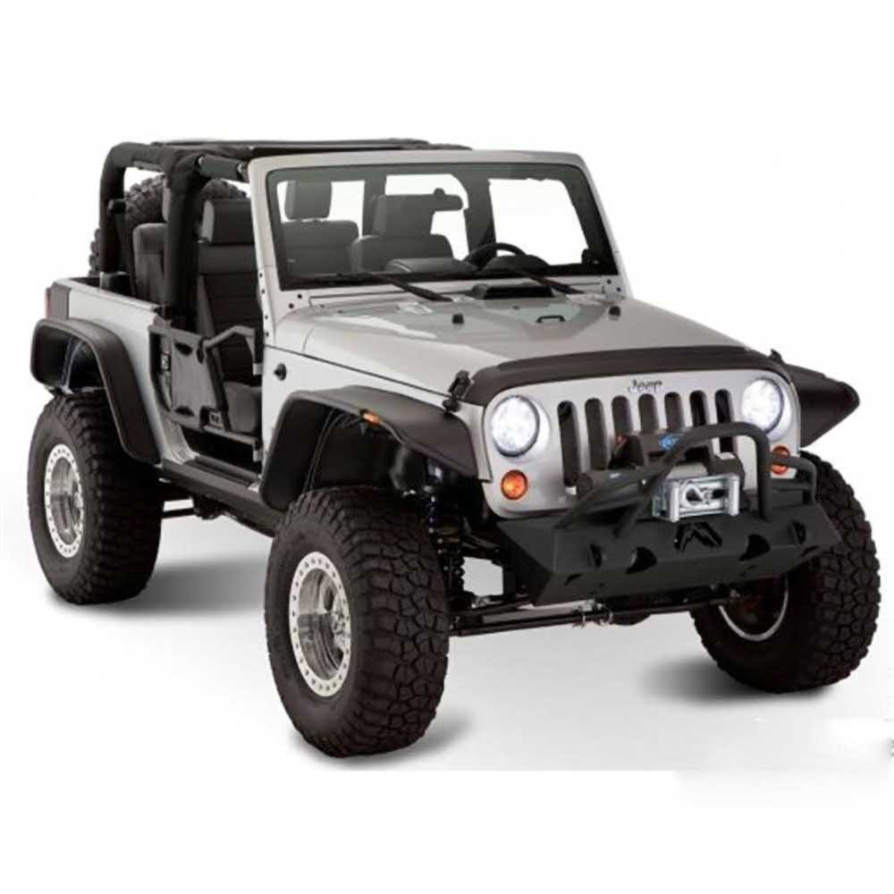 Bushwacker Flat Style Fender Flares Front & Rear - Jeep JK 2 Doors - 4