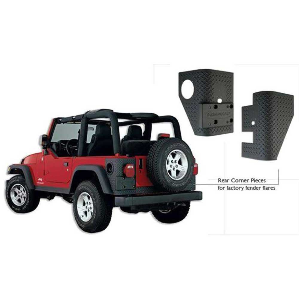 Bushwacker Trail Armor Rear Corner Covers - Jeep TJ