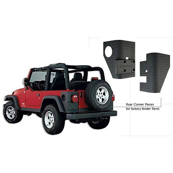 Bushwacker Trail Armor Rear Corner Covers - Jeep TJ