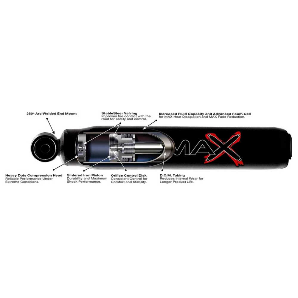 Skyjacker Black Max Shock Absorber Rear 4-5" Lift - Jeep Grand Cherokee ZJ - 4