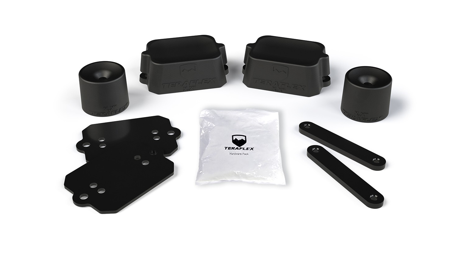 Teraflex 2” Front & Rear Bump Stop Strike Pad Kit - Jeep JL & JLU