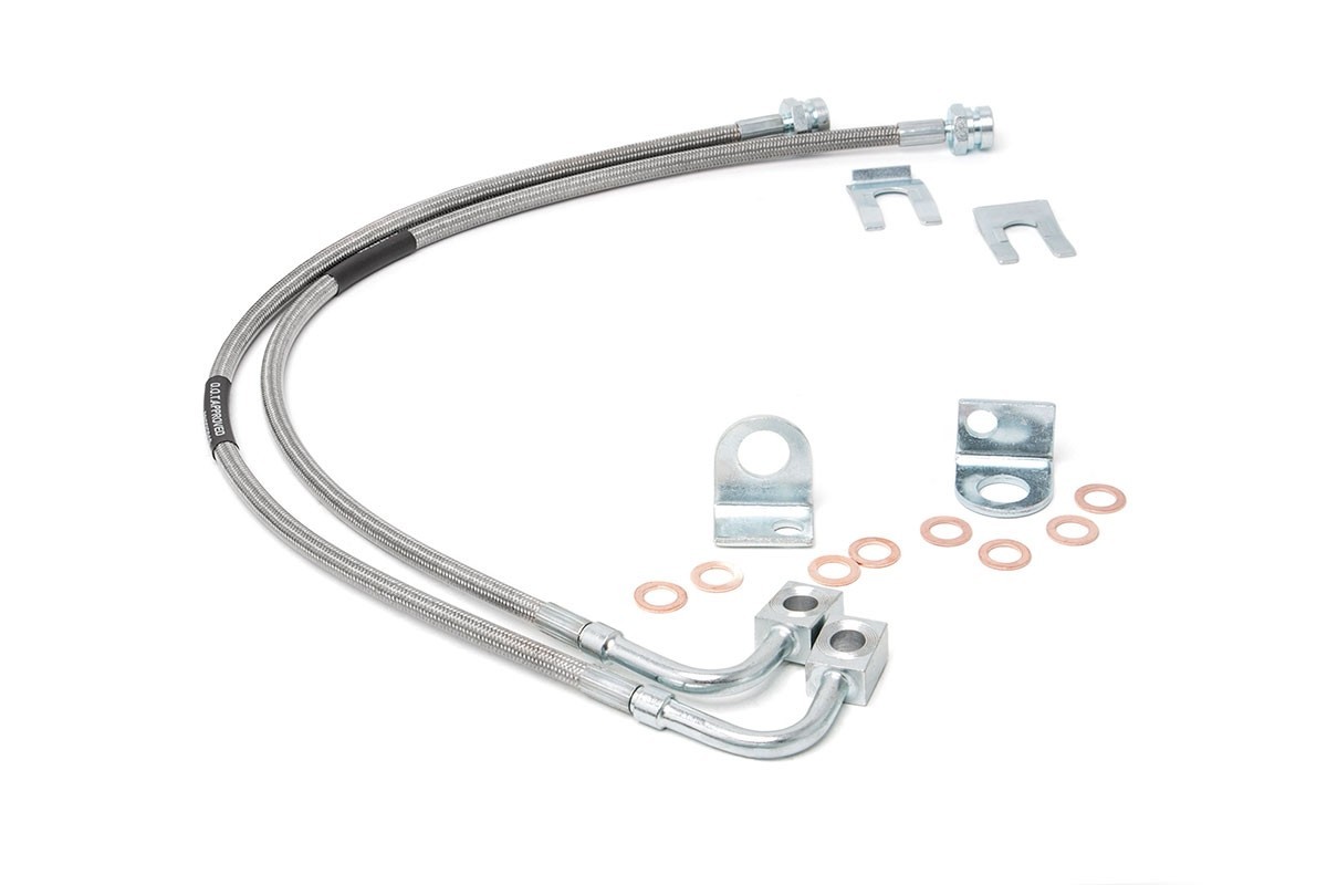 Rough Country Extended Rear Brake Lines 3-6" Lift - Jeep JK & JKU