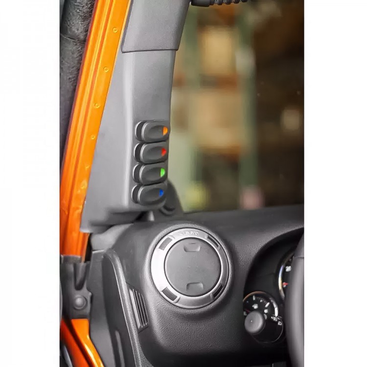 Rugged Ridge a-Pillar Switch Pod - Jeep JK & JKU 07-10 - 2