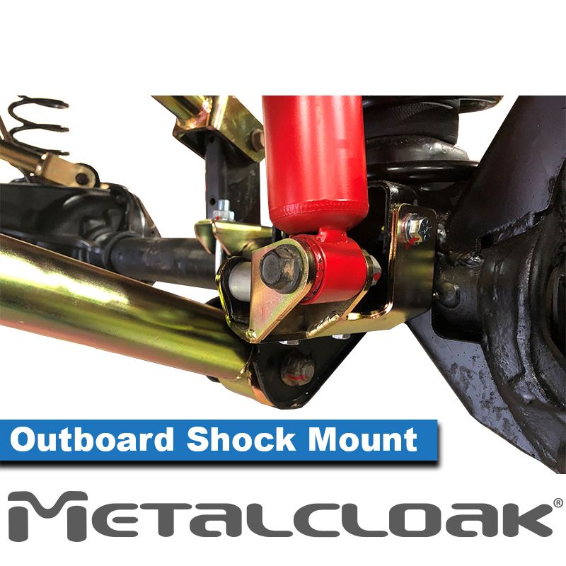 Metalcloak Outboard Shock Mount Spacer, Relocation Kit - Jeep JK & JKU - 2