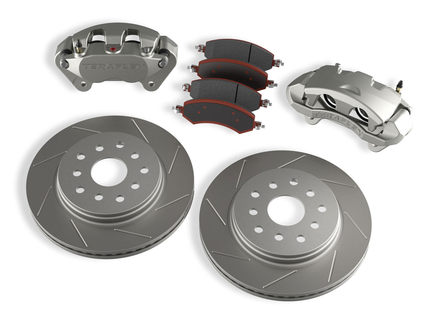 Teraflex Front Big Brake Kit with Slotted Rotors - Jeep JK & JKU
