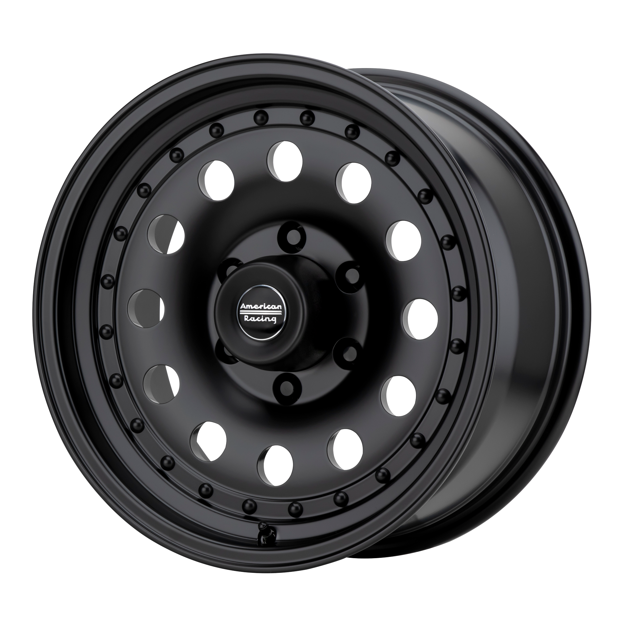 American Racing Outlaw II 16x8" 4.5BS Satin Black - Jeep TJ, XJ & YJ