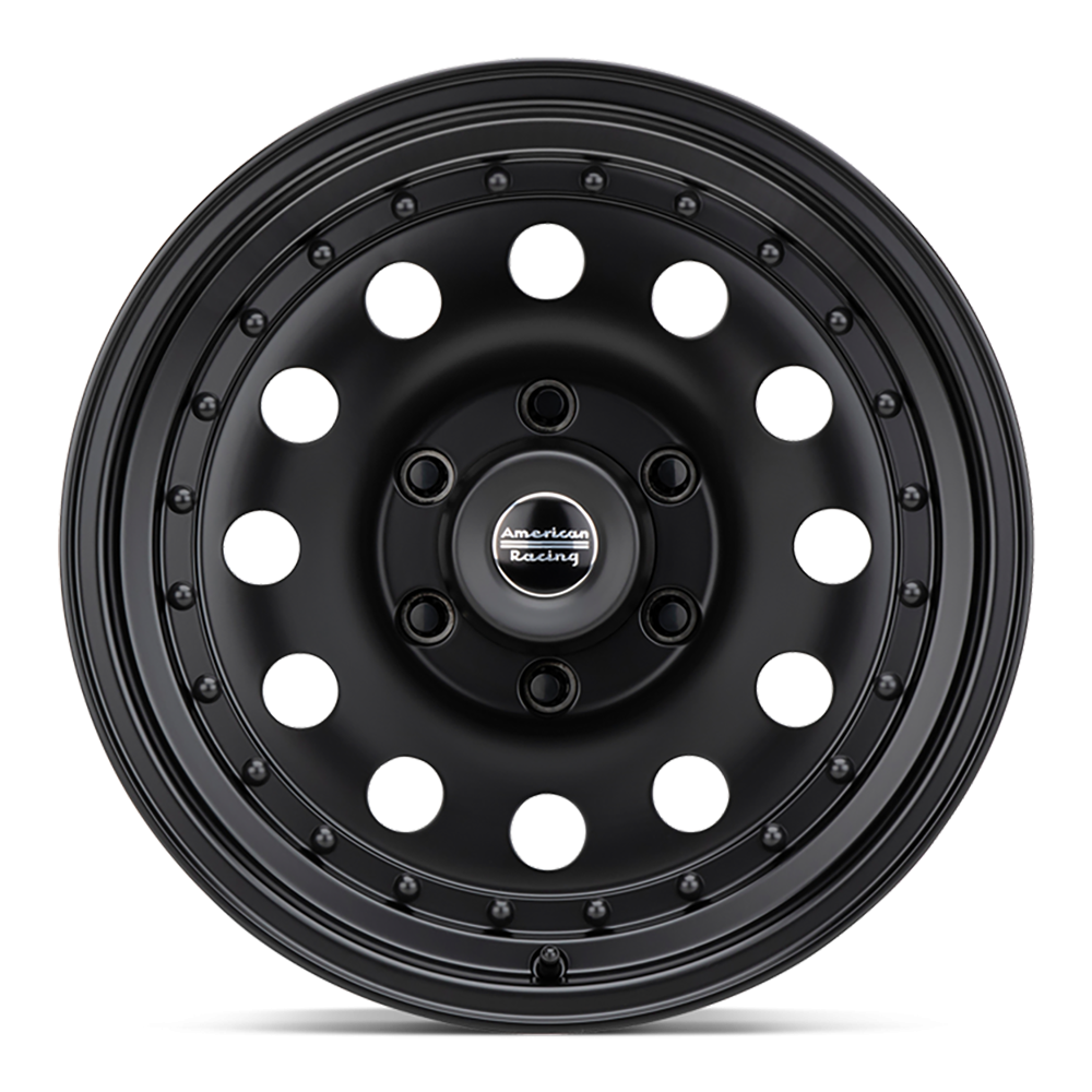 American Racing Outlaw II 16x8" 4.5BS Satin Black - Jeep TJ, XJ & YJ - 2