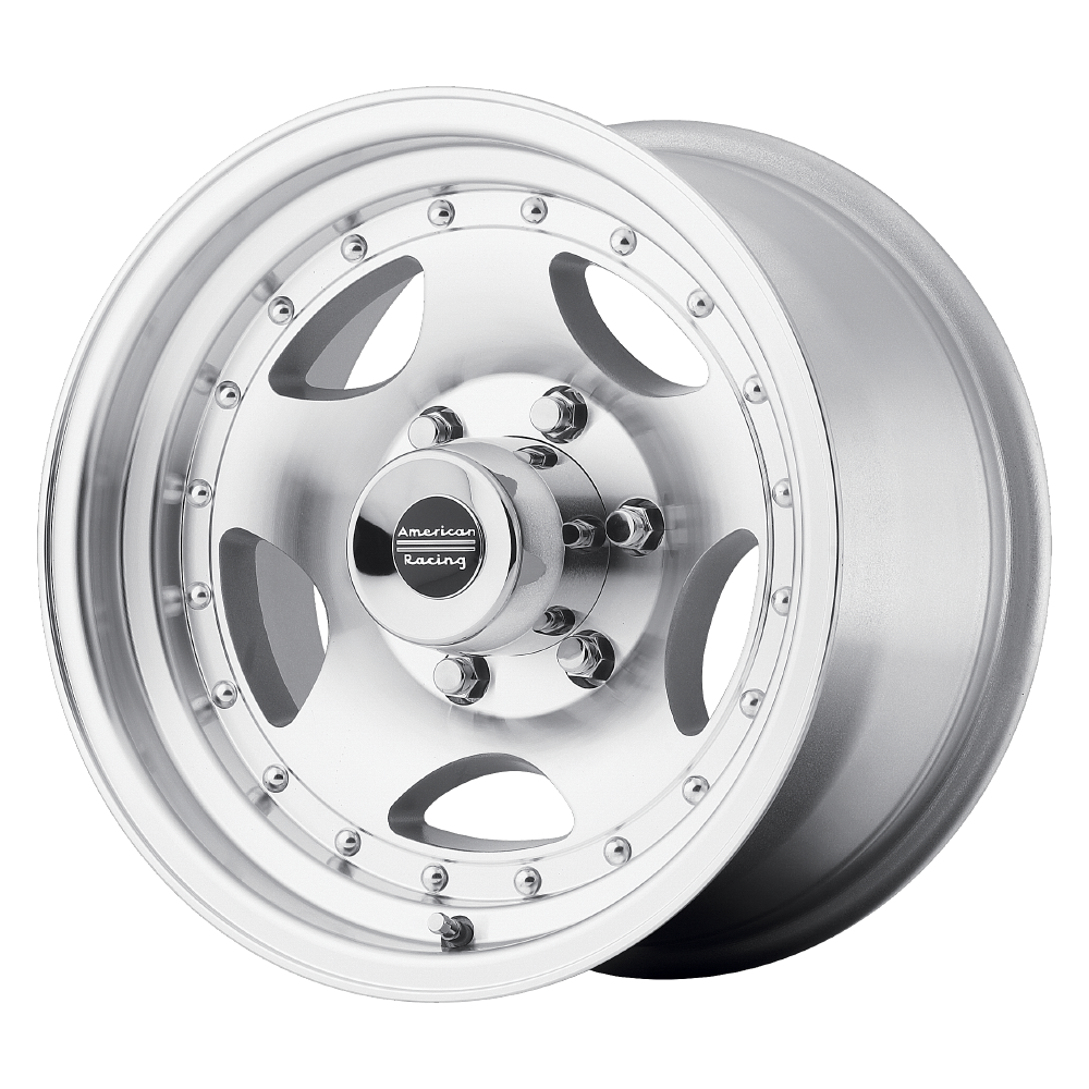 American Racing Type 23 15x8" 3.75BS Machined w/ Clear Coat - Jeep TJ, XJ & YJ
