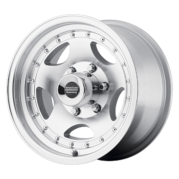American Racing Type 23 15x8" 3.75BS Machined w/ Clear Coat - Jeep TJ, XJ & YJ