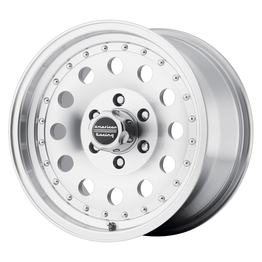American Racing Outlaw II 15x8" 3.75BS Machined w/ Clear Coat - Jeep TJ, XJ & YJ