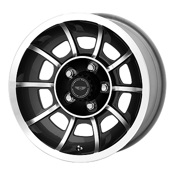 American Racing Vector 15x7" 4.0BS Satin Black Machined - Jeep TJ, XJ & YJ