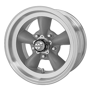 American Racing Torq Thrust D 15x7" 3.75BS Torq Thrust Gray w/ Machined Lip - Jeep TJ, XJ & YJ