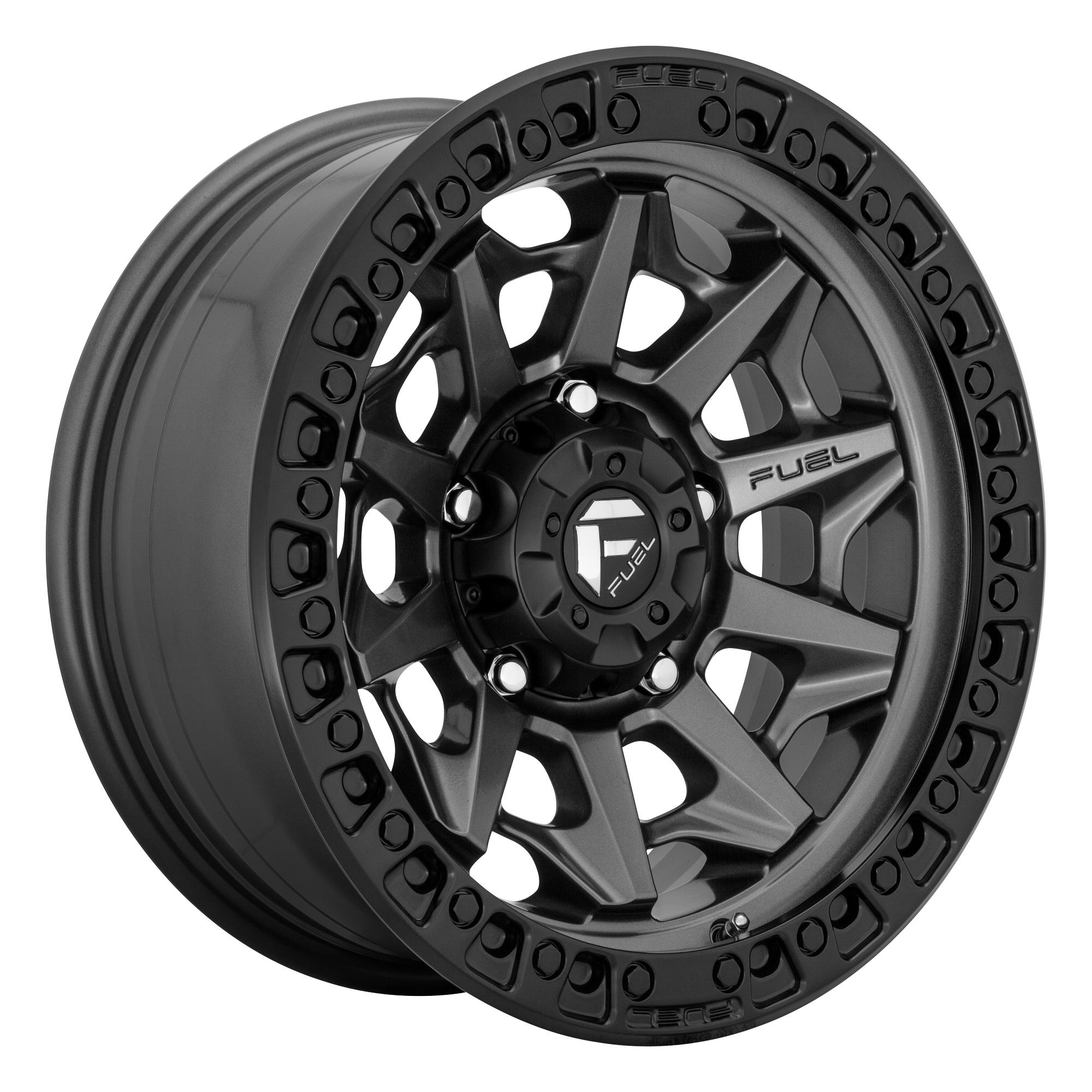 Fuel Covert 17x9" 5.0BS Matte Gunmetal Black Bead Ring - Jeep JK, JL & JT