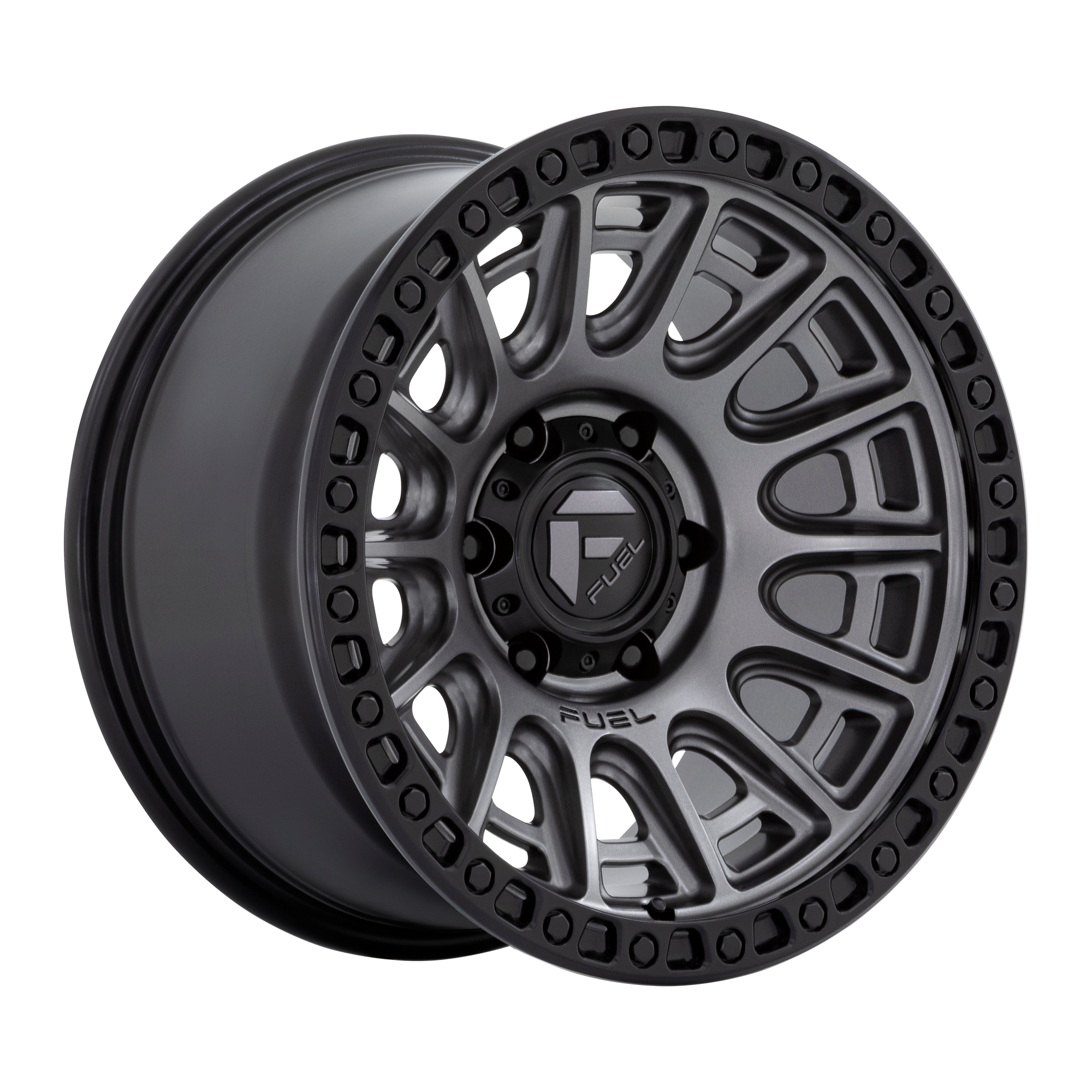 Fuel Cycle 17x9" 4.5BS Matte Gunmetal w/ Black Ring - Jeep JK, JL & JT