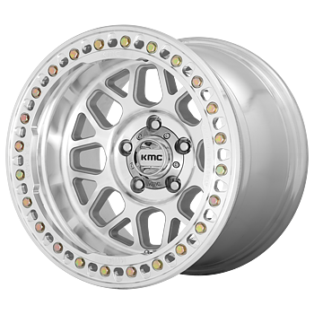 KMC Grenade Crawl Beadlock 17x9" 3.5BS Machined - Jeep JK, JL & JT