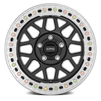 KMC Grenade Crawl Beadlock 17x9" 3.5BS Satin Black - Jeep JK, JL & JT