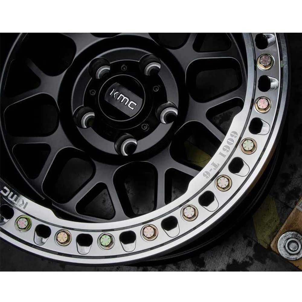 KMC Grenade Crawl Beadlock 17x9" 3.5BS Satin Black - Jeep JK, JL & JT - 4