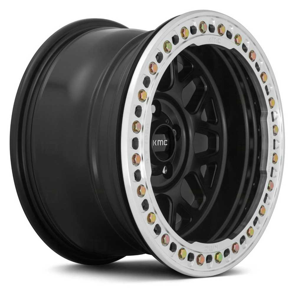 KMC Grenade Crawl Beadlock 17x9" 3.5BS Satin Black - Jeep JK, JL & JT - 3