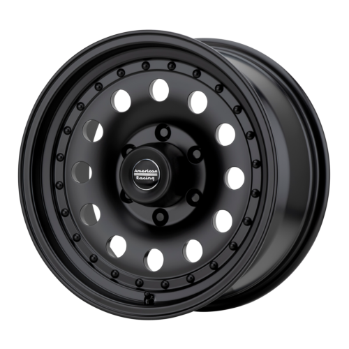 American Racing Outlaw II 15x7" 3.75BS Satin Black - Jeep TJ, XJ & YJ