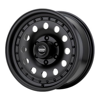 American Racing Outlaw II 15x7" 3.75BS Satin Black - Jeep TJ, XJ & YJ