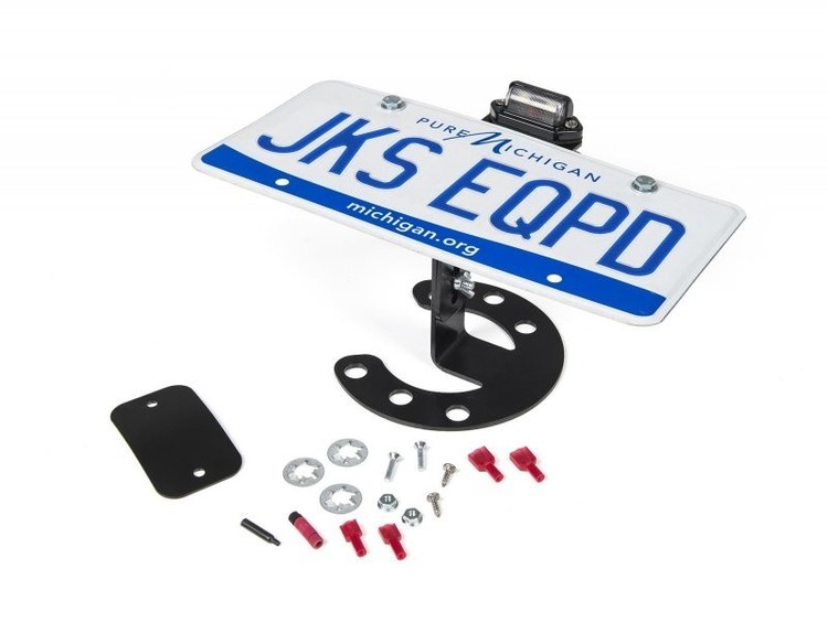 JKS Spare Tire License Plate Mount - Jeep JK, JKU, JL & JLU