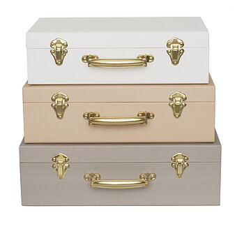 Jabadabado Koffert beige 3-pack