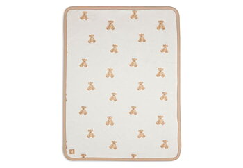 Jollein Pärlsammetfodrad filt Teddy Bear 75x100cm